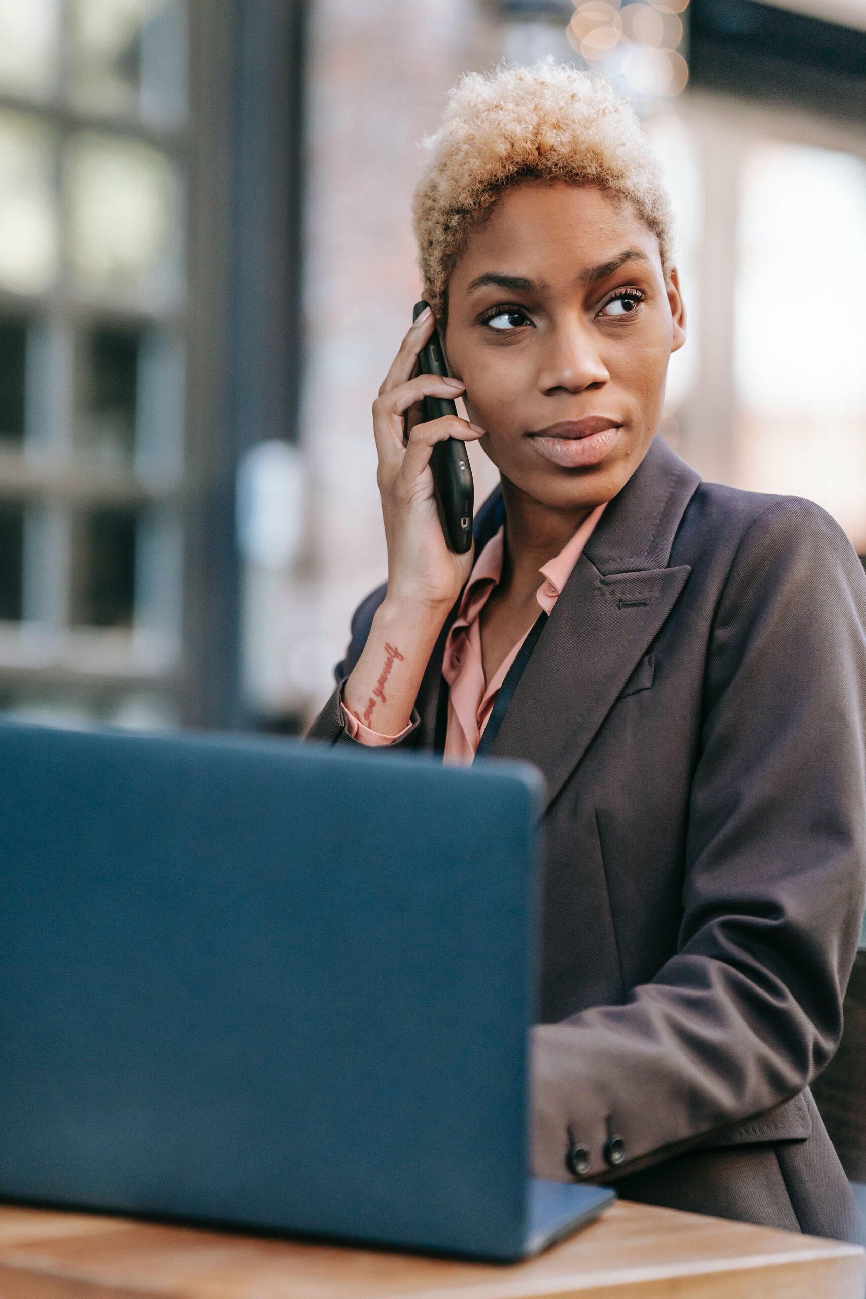 person making phone call